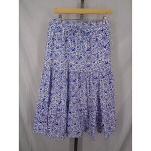 Collections Etc Floral Tiered Midi Skirt Size Medium Cottagecore Boho Prairie